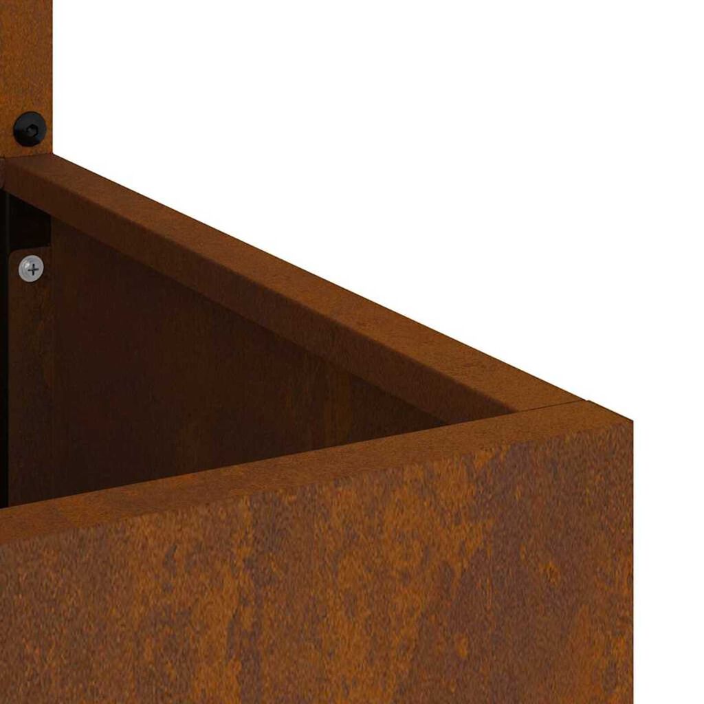 vidaXL Γλάστρα Κήπου με Διακοσμητική Πάνελ Σκ rusty 32 x 140 εκ.
