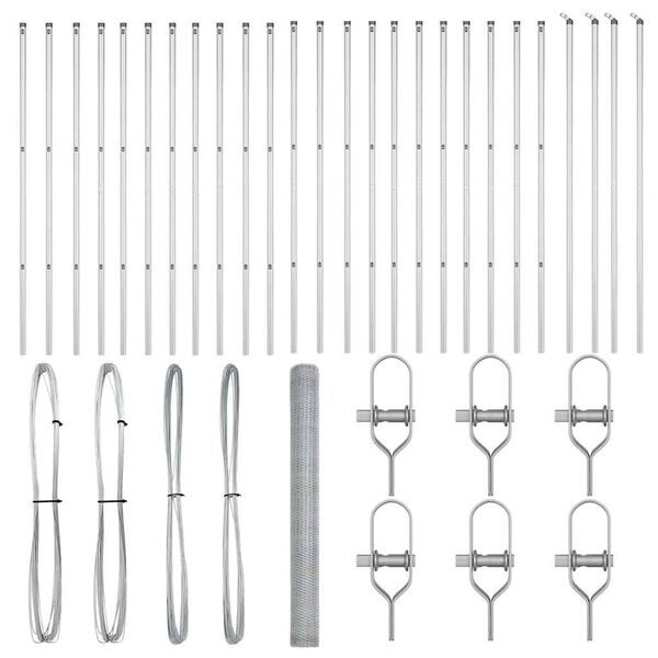 vidaXL &Phi;&rho;ά&chi;&tau;&eta;&sigmaf; &mu;&epsilon; &Sigma;&tau;ή&lambda;&epsilon;&sigmaf;. &Alpha;&sigma;&eta;&mu;ί 1.5 x 50 m &Alpha;&tau;&sigma;ά&lambda;&iota; &mu;&epsilon; &epsilon;&pi;&iota;&kappa;ά&lambda;&upsilon;&psi;&eta; PVC