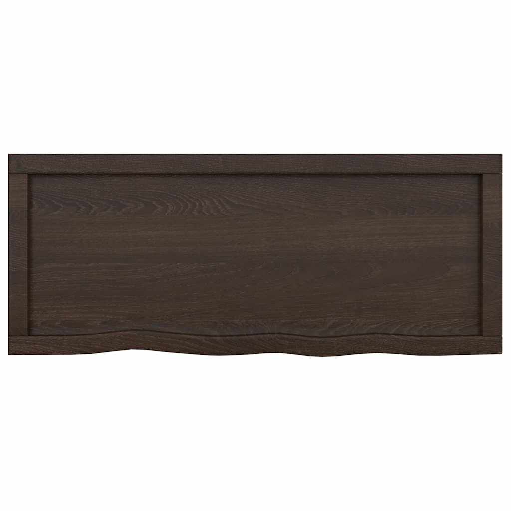 vidaXL Πάγκος Μπάνιου Σκούρο Καφέ 100x40x(2-6) εκ. Επεξεργ. Μασίφ Ξύλο