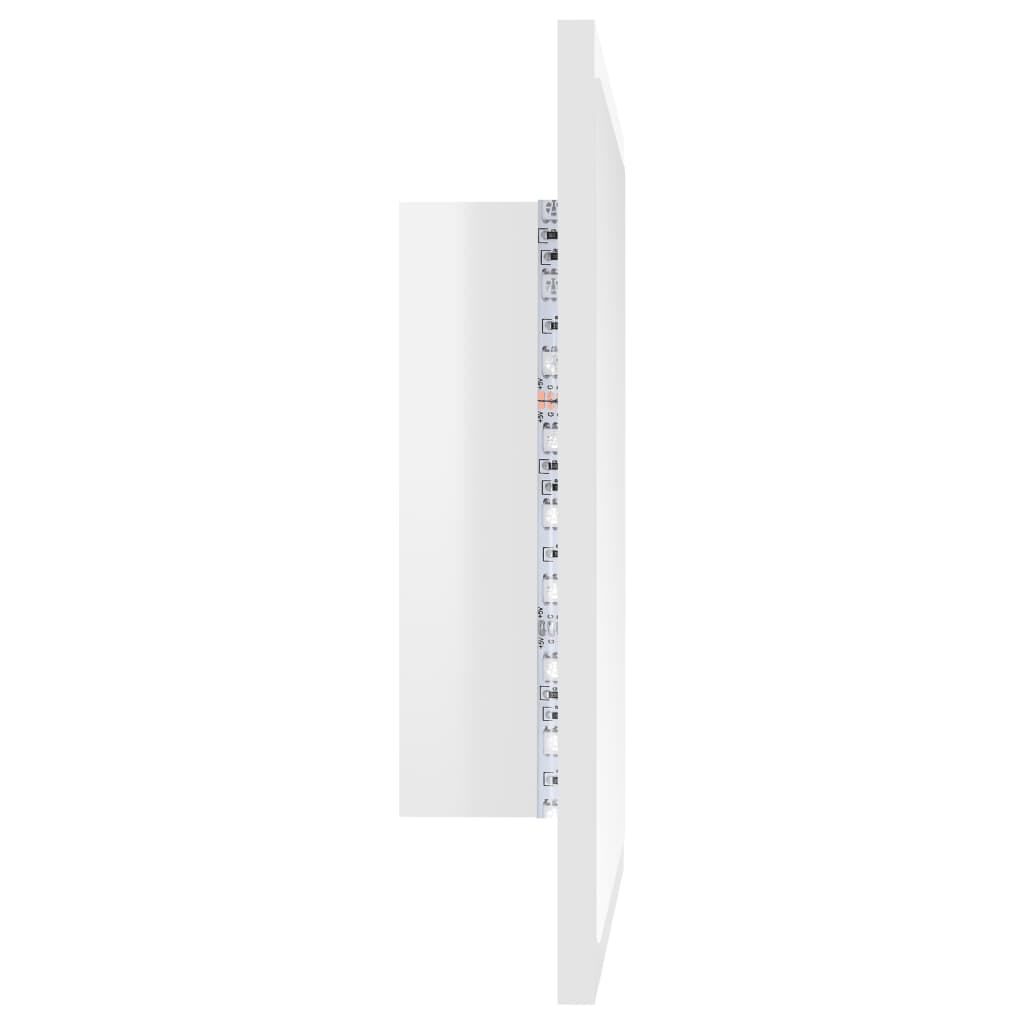 vidaXL Καθρέφτης Μπάνιου με LED Γυαλ. Λευκό 40x8,5x37 εκ. Ακρυλικός