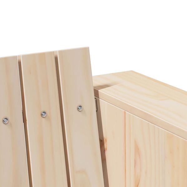 vidaXL Καναπές Κήπου Καφέ 134 x 60 x 62 cm Μασίφ ξύλο πεύκου