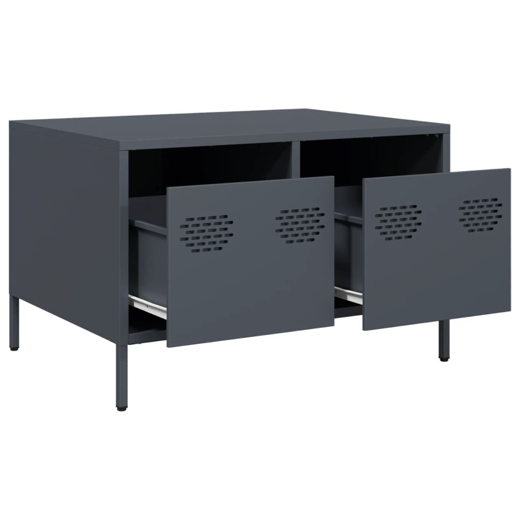 vidaXL Έπιπλο Τηλεόρασης Ανθρακί 68x50x43,5 εκ. Ατσάλι Ψυχρής Έλασης