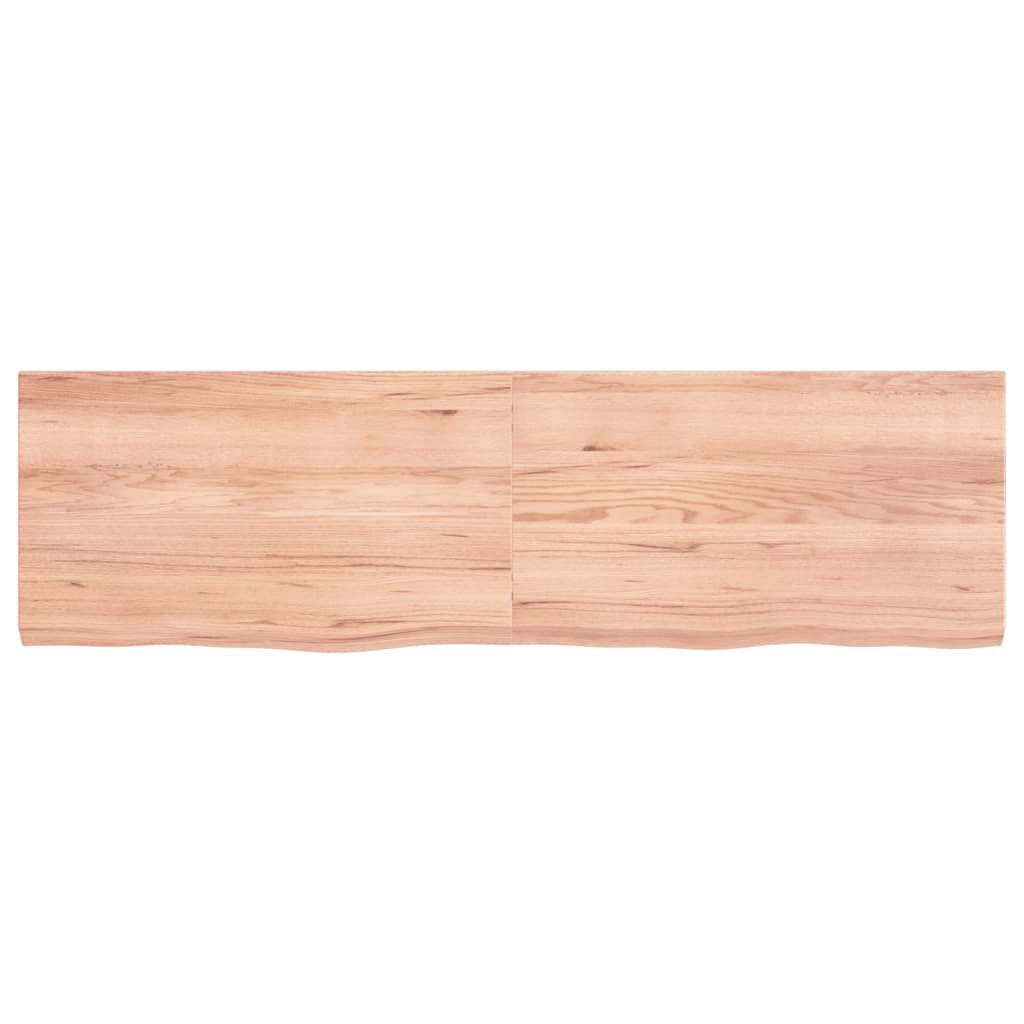 vidaXL Επιφ Τραπεζιού Αν Καφέ 140x40x(2-4)εκ. Επεξ. Μασίφ Ξύλο Δρυός