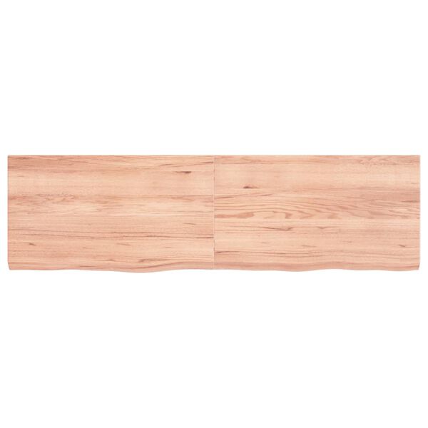 vidaXL Επιφ Τραπεζιού Αν Καφέ 140x40x(2-4)εκ. Επεξ. Μασίφ Ξύλο Δρυός