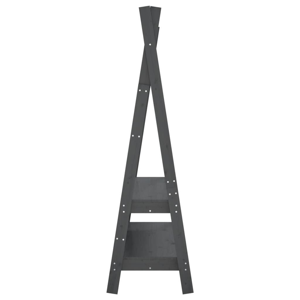vidaXL Κρεμάστρα Ρούχων Γκρι 100x45,5x150 εκ. από Μασίφ Ξύλο Πεύκου