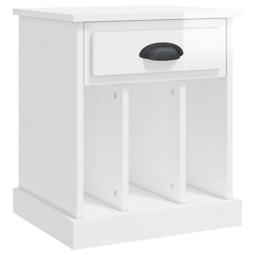 vidaXL Κομοδίνο Γυαλιστερό Λευκό 43 x 36 x 50 εκ.