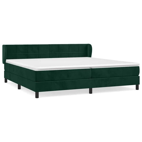 vidaXL &Kappa;&rho;&epsilon;&beta;ά&tau;&iota; Boxspring &mu;&epsilon; &Sigma;&tau;&rho;ώ&mu;&alpha; &Sigma;&kappa;&omicron;ύ&rho;&omicron; &Pi;&rho;ά&sigma;&iota;&nu;&omicron; 200x200&epsilon;&kappa;. &Beta;&epsilon;&lambda;&omicron;ύ&delta;&iota;&nu;&omicron;