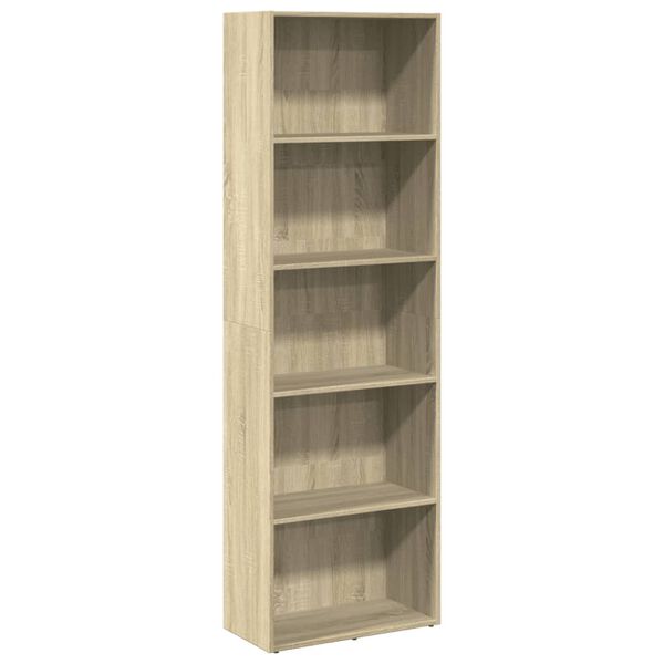 vidaXL Βιβλιοθήκη Sonoma Δρυς 60x30x189 εκ. από Επεξεργασμένο Ξύλο