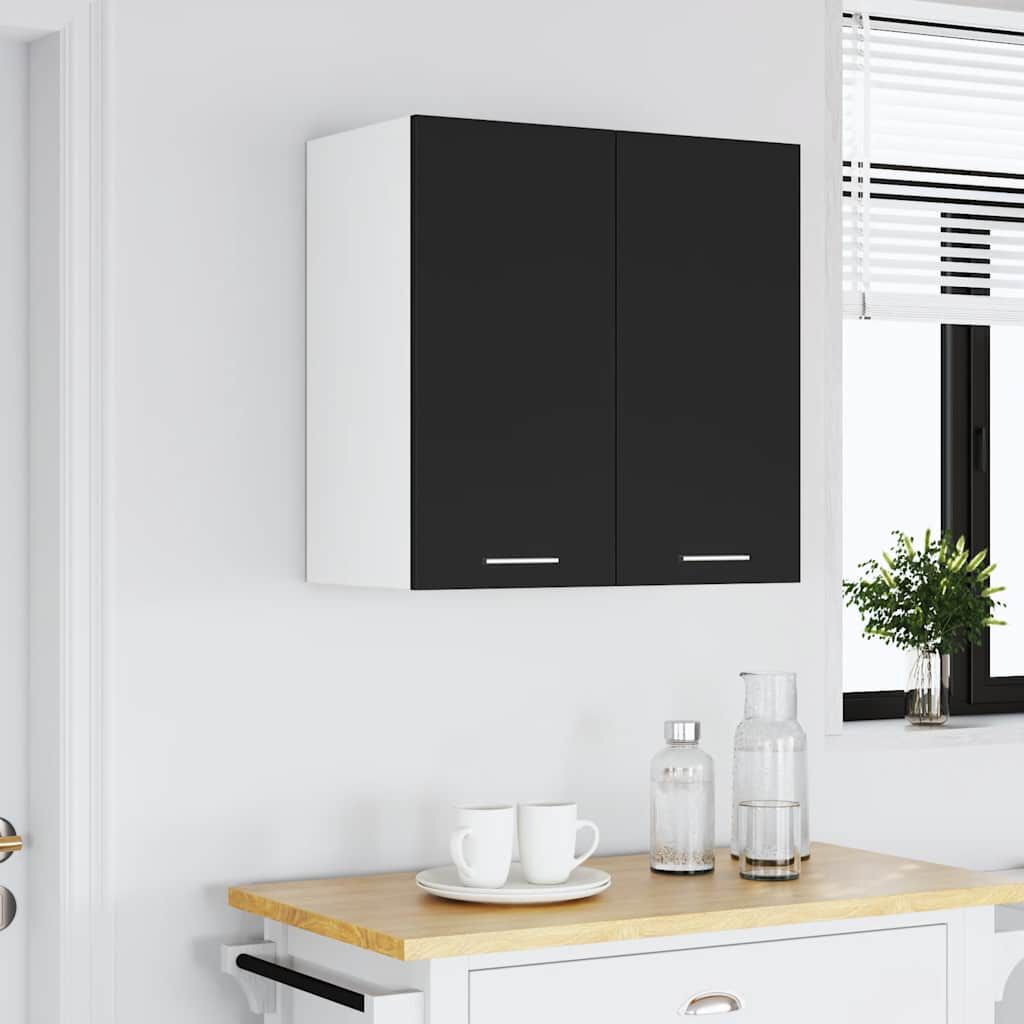 vidaXL Ντουλάπι Κρεμαστό Lyon Μαύρο 60 x 31 x 60 εκ. από Επεξ. Ξύλο