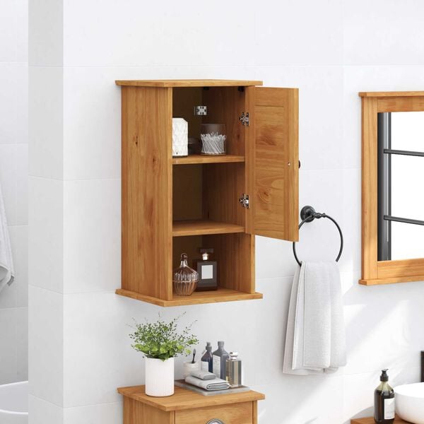 vidaXL Τοίχου Ντουλάπα Μπάνιου καφέ μελί 37 x 34 x 71.5 εκ.