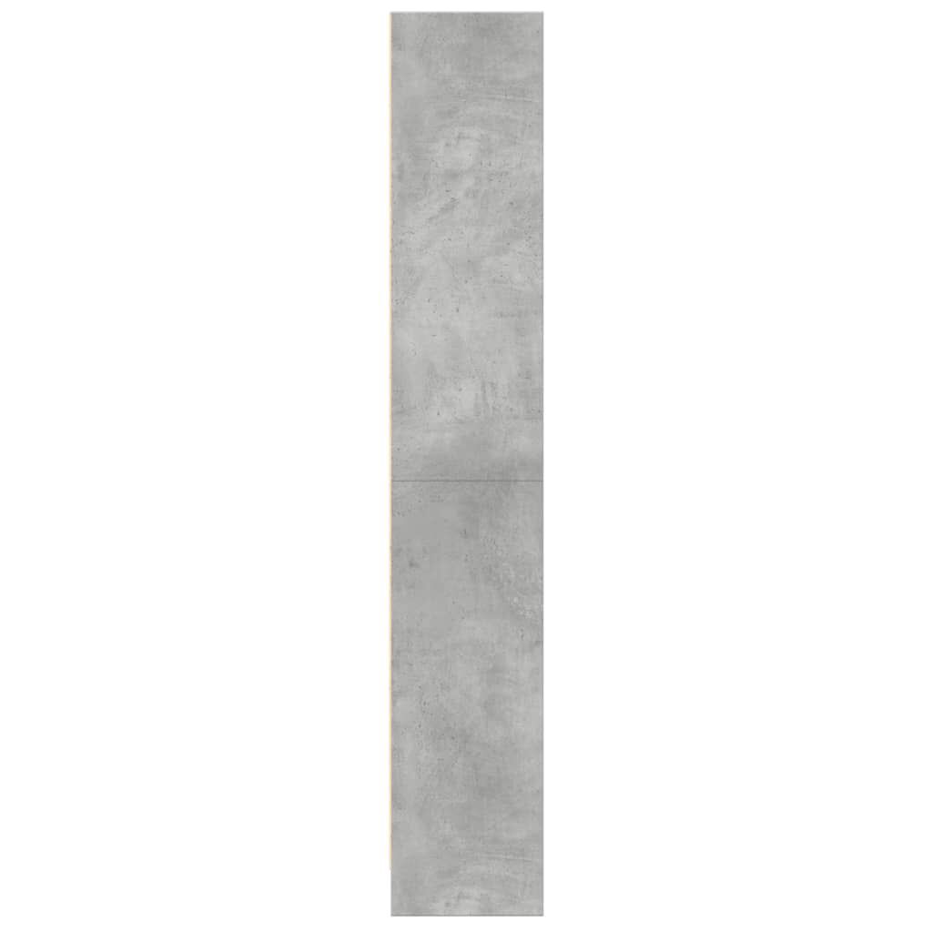 vidaXL Βιβλιοθήκη Γκρι Σκυροδέματος 60x24x143 εκ. Επεξεργ. Ξύλο