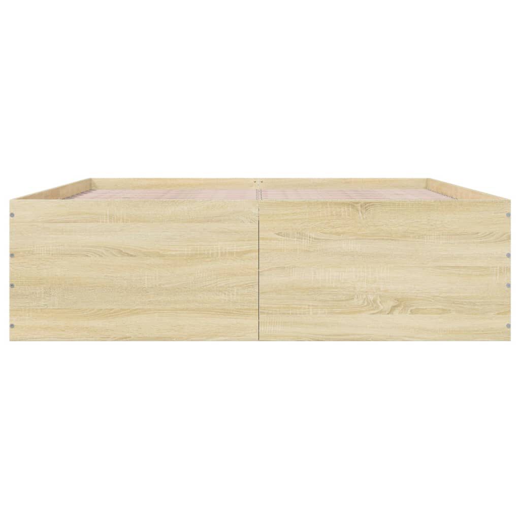 vidaXL Πλαίσιο Κρεβατιού Sonoma Δρυς 150x200 εκ. Επεξεργασμένο Ξύλο