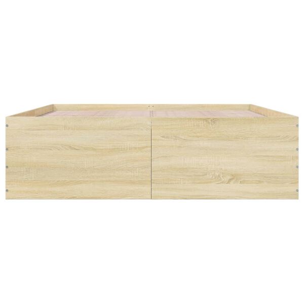 vidaXL Πλαίσιο Κρεβατιού Sonoma Δρυς 150x200 εκ. Επεξεργασμένο Ξύλο