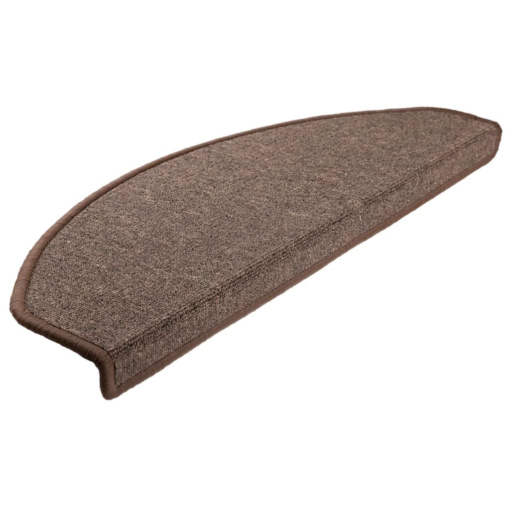 vidaXL Πατάκια Σκάλας 10 τεμ. Coffee Brown 65x24x4 εκ.