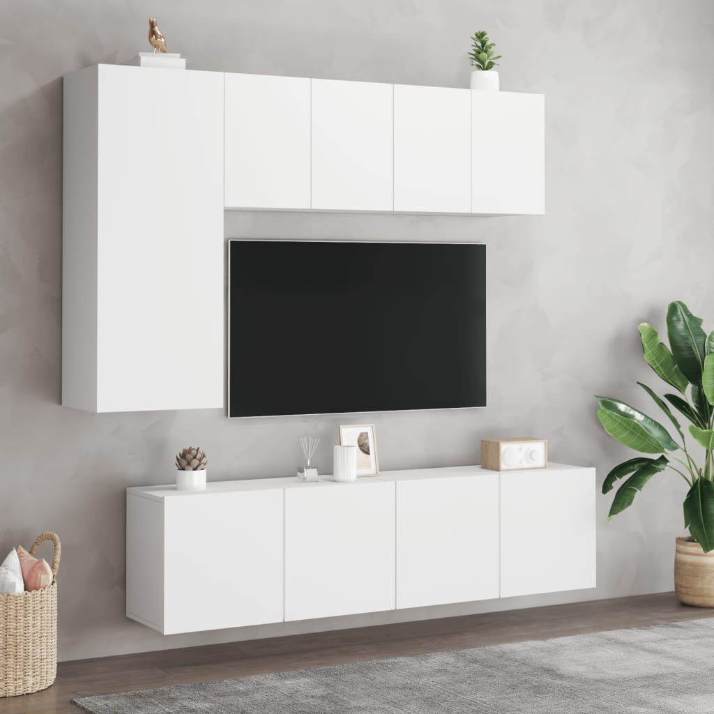 vidaXL Έπιπλο Τοίχου Τηλεόρασης Λευκό 60 x 30 x 41 εκ.