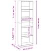 vidaXL Βιβλιοθήκη Μαύρη 60x30x189 εκ. από Επεξεργασμένο Ξύλο