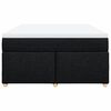 vidaXL Κρεβάτι Boxspring με Στρώμα Μαύρο 160x200 εκ. Υφασμάτινο