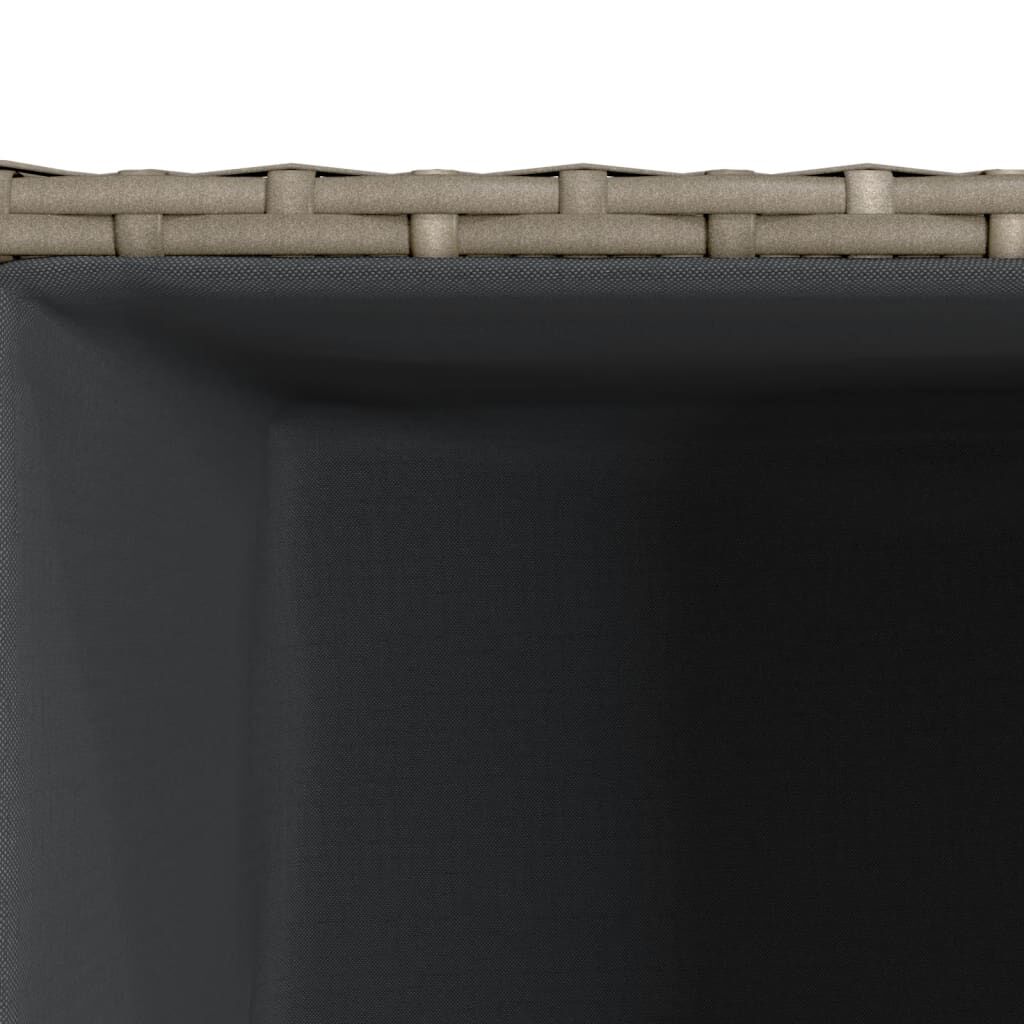 vidaXL Ζαρντινιέρες Κήπου 2 τεμ. Γκρι 30x30x60 εκ. από Συνθετικό Ρατάν