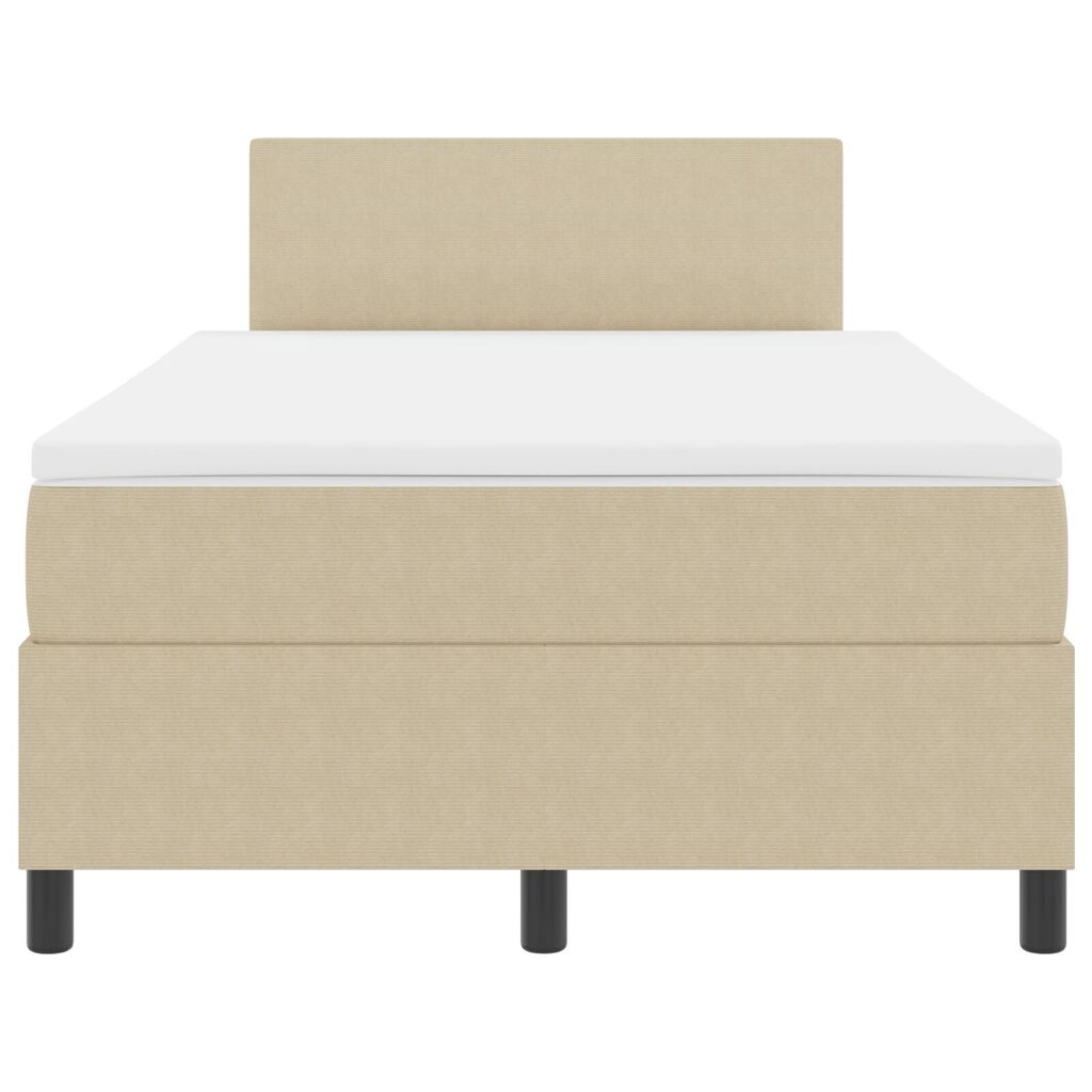 vidaXL Κρεβάτι Box Spring με Στρώμα Γαλάζιο Γκρι 120x200 εκ. Ύφασμα βελούδου