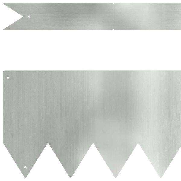 vidaXL Περίγραμμα γκαζόν 10 pcs Ασημί 100 x 0.05 x 20 εκ