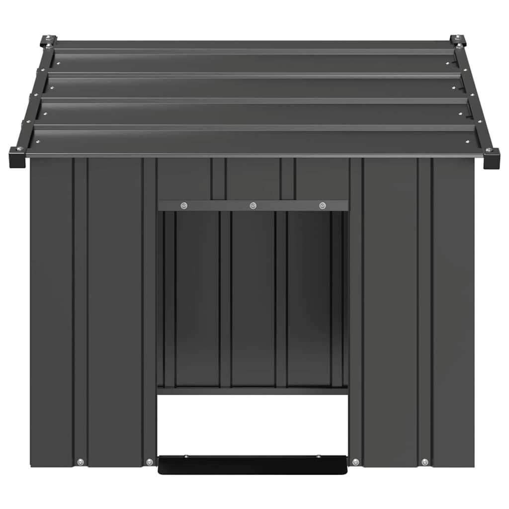 vidaXL Σπιτάκι σκύλου με οροφή 85x107x81 cm Γαλβανισμένος χάλυβας