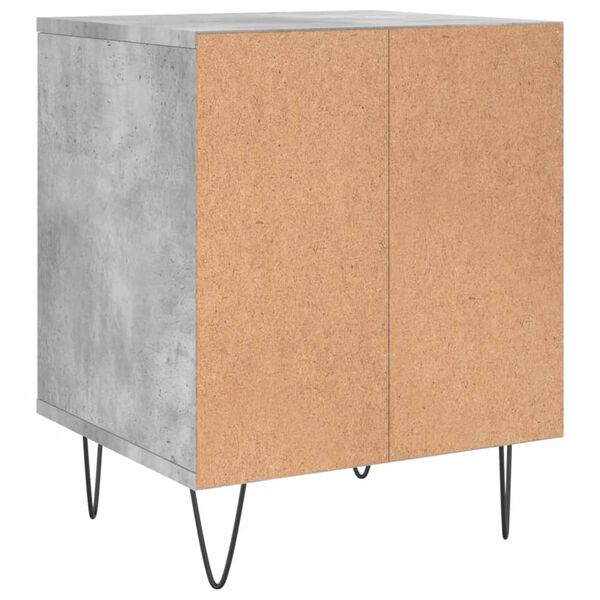 vidaXL Κομοδίνο Γκρι Σκυροδέματος 40 x 35 x 50 εκ. από Επεξεργ. Ξύλο