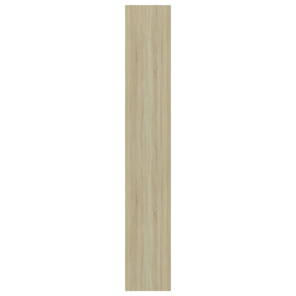 vidaXL Βιβλιοθήκη με 5 Ράφια Λευκό/Sonoma 60x30x189 εκ. Επεξ. Ξύλο