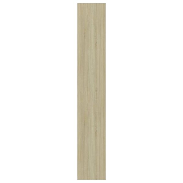 vidaXL Βιβλιοθήκη με 5 Ράφια Λευκό/Sonoma 60x30x189 εκ. Επεξ. Ξύλο