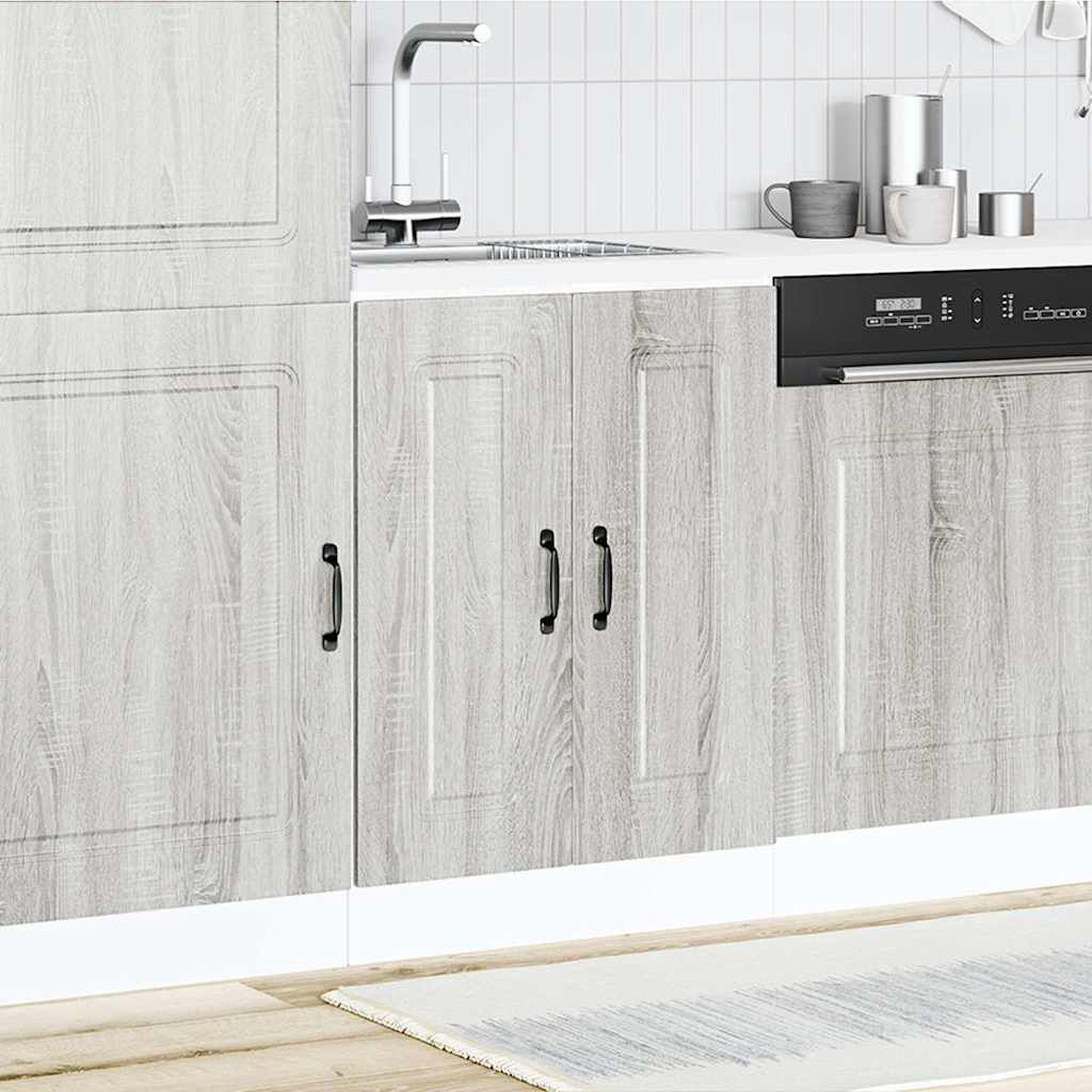 vidaXL Ντουλάπι βάσης νεροχύτη Kalmar Γκρι Sonoma 60x46x81,5 εκ.