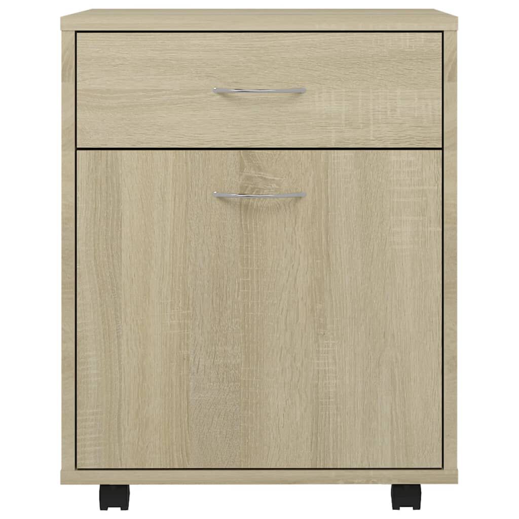 vidaXL Ντουλάπι Τροχήλατο Sonoma Δρυς 45 x 38 x 54 εκ. από Επεξ. Ξύλο