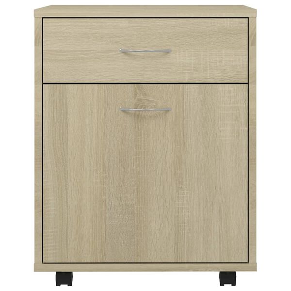 vidaXL Ντουλάπι Τροχήλατο Sonoma Δρυς 45 x 38 x 54 εκ. από Επεξ. Ξύλο