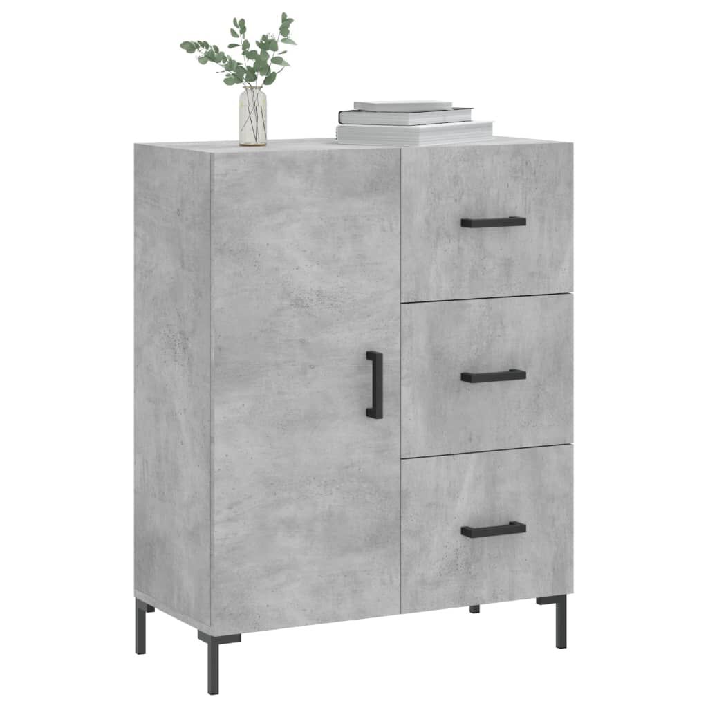 vidaXL Ντουλάπι Γκρι Σκυροδέματος 69,5x34x90 εκ. Επεξεργασμένο Ξύλο