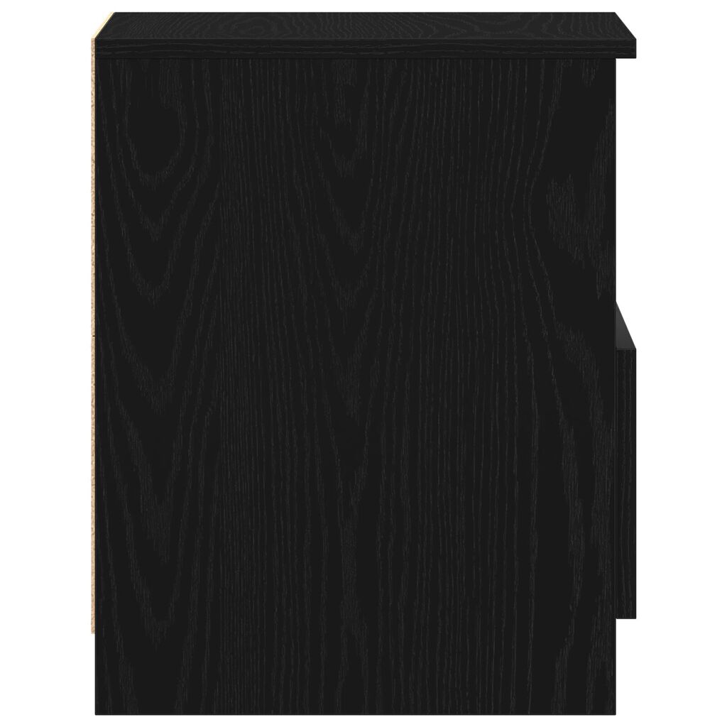 vidaXL Κομοδίνο Μαύρο Δρυς 40x40x50 εκ από Ξύλο