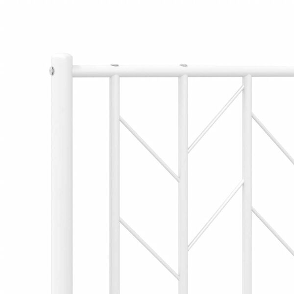 vidaXL Πλαίσιο Κρεβατιού με Κεφαλάρι Λευκό 150 x 200 εκ. Μεταλλικό