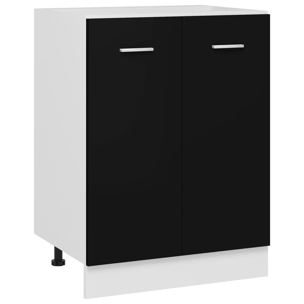 vidaXL Ντουλάπι Δαπέδου Lyon Μαύρο 60x46x81,5 εκ. Επεξ. Ξύλο
