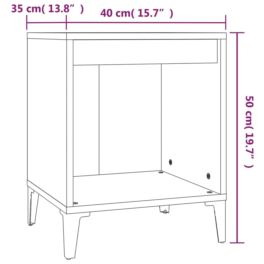 vidaXL Κομοδίνο Sonoma Δρυς 40x35x50 εκ.