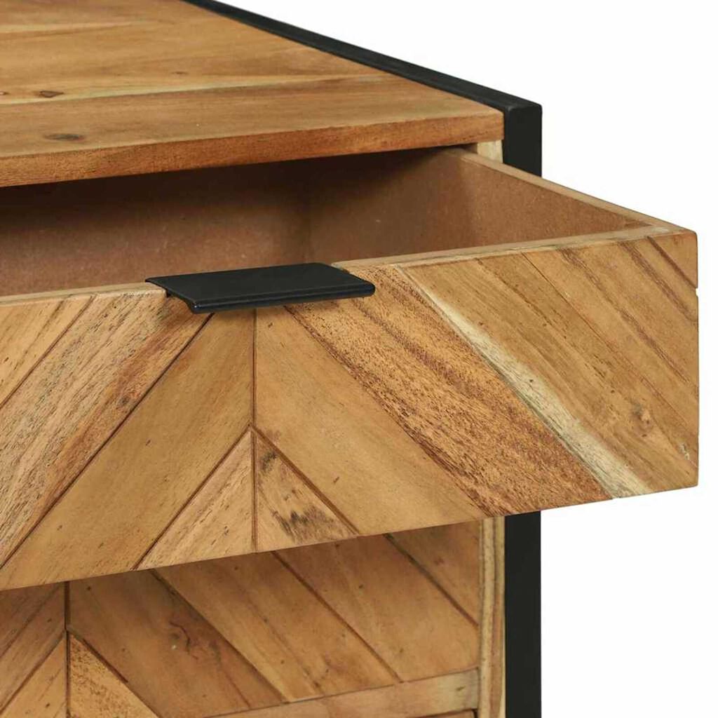 vidaXL Πλαϊνό Γραφείο Καφέ 50 x 35 x 75 εκ Μασίφ ξύλο ακακίας