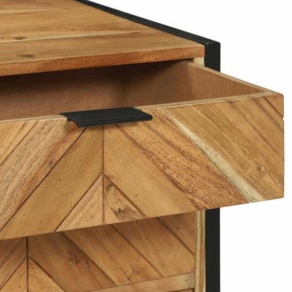 vidaXL Πλαϊνό Γραφείο Καφέ 50 x 35 x 75 εκ Μασίφ ξύλο ακακίας