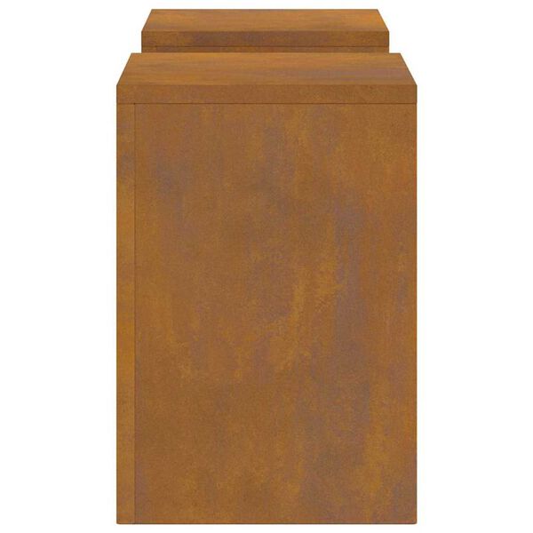 vidaXL Στήριξη φυτών 2 pcs Σκ rusty 24 x 24 x 35 εκ.