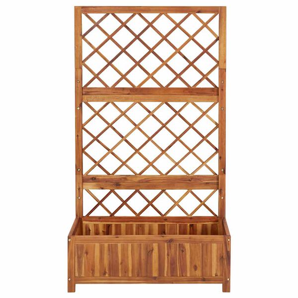 vidaXL Ζαρντινιέρα Υπερυψωμένη με Καφασωτό 85x38x150 εκ. Ξύλο Ακακίας