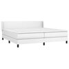 vidaXL Κρεβάτι Boxspring με Στρώμα Λευκό 200x200 εκ. Συνθετικό Δέρμα