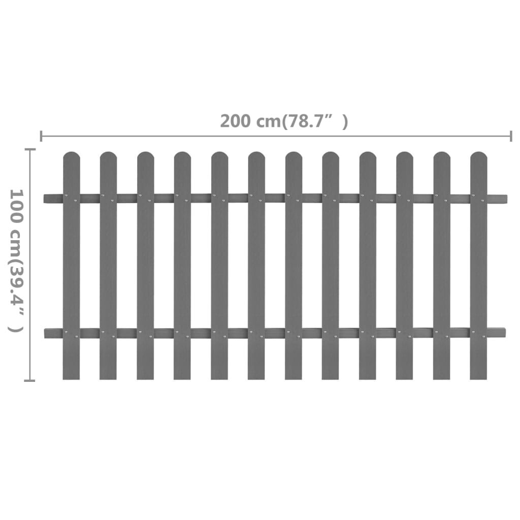 vidaXL Φράχτης Κήπου 200 x 100 εκ. από WPC