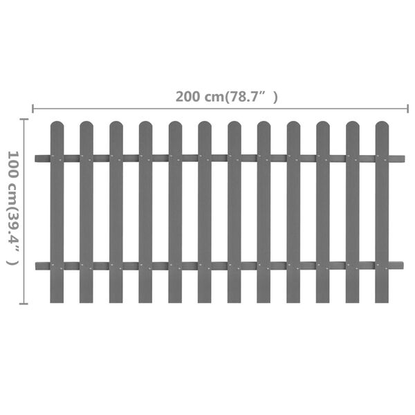vidaXL Φράχτης Κήπου 200 x 100 εκ. από WPC