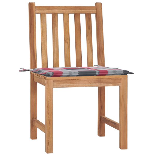 vidaXL Καρέκλες Κήπου 2 Τεμαχίων από Μασίφ Ξύλο Teak με Μαξιλάρια