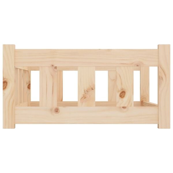vidaXL Κρεβάτι Σκύλου 75,5x55,5x28 εκ. από Μασίφ Ξύλο Πεύκου