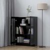 vidaXL Βιτρίνα Μαύρη 82,5 x 30,5 x 115 εκ. Επεξ. Ξύλο