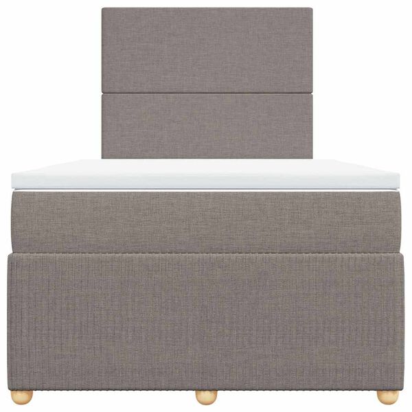 vidaXL &Kappa;&rho;&epsilon;&beta;ά&tau;&iota; Boxspring &mu;&epsilon; &Sigma;&tau;&rho;ώ&mu;&alpha; Taupe 120x190 &epsilon;&kappa;. &Upsilon;&phi;&alpha;&sigma;&mu;ά&tau;&iota;&nu;&omicron;