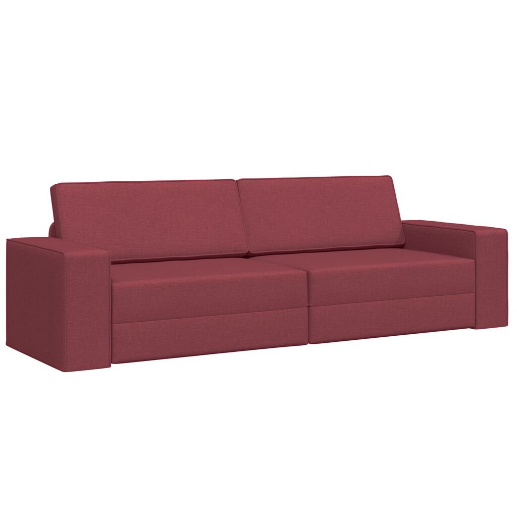 vidaXL Καναπέ-Κρεβάτι Μπορντό 245 x 78 x 77 εκ. ύφασμα