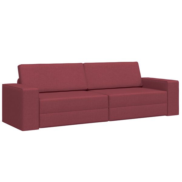 vidaXL Καναπέ-Κρεβάτι Μπορντό 245 x 78 x 77 εκ. ύφασμα