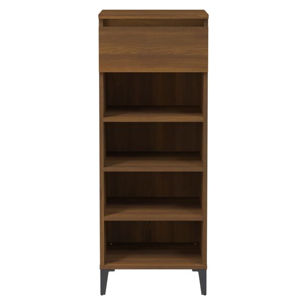vidaXL Παπουτσοθήκη Καφέ Δρυς 40x36x105 εκ. από Επεξεργασμένο Ξύλο